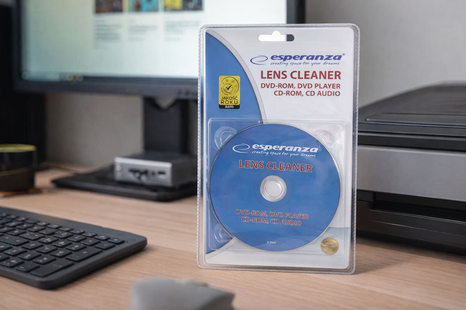 Čistilna ploščica Esperanza za CD/DVD 3