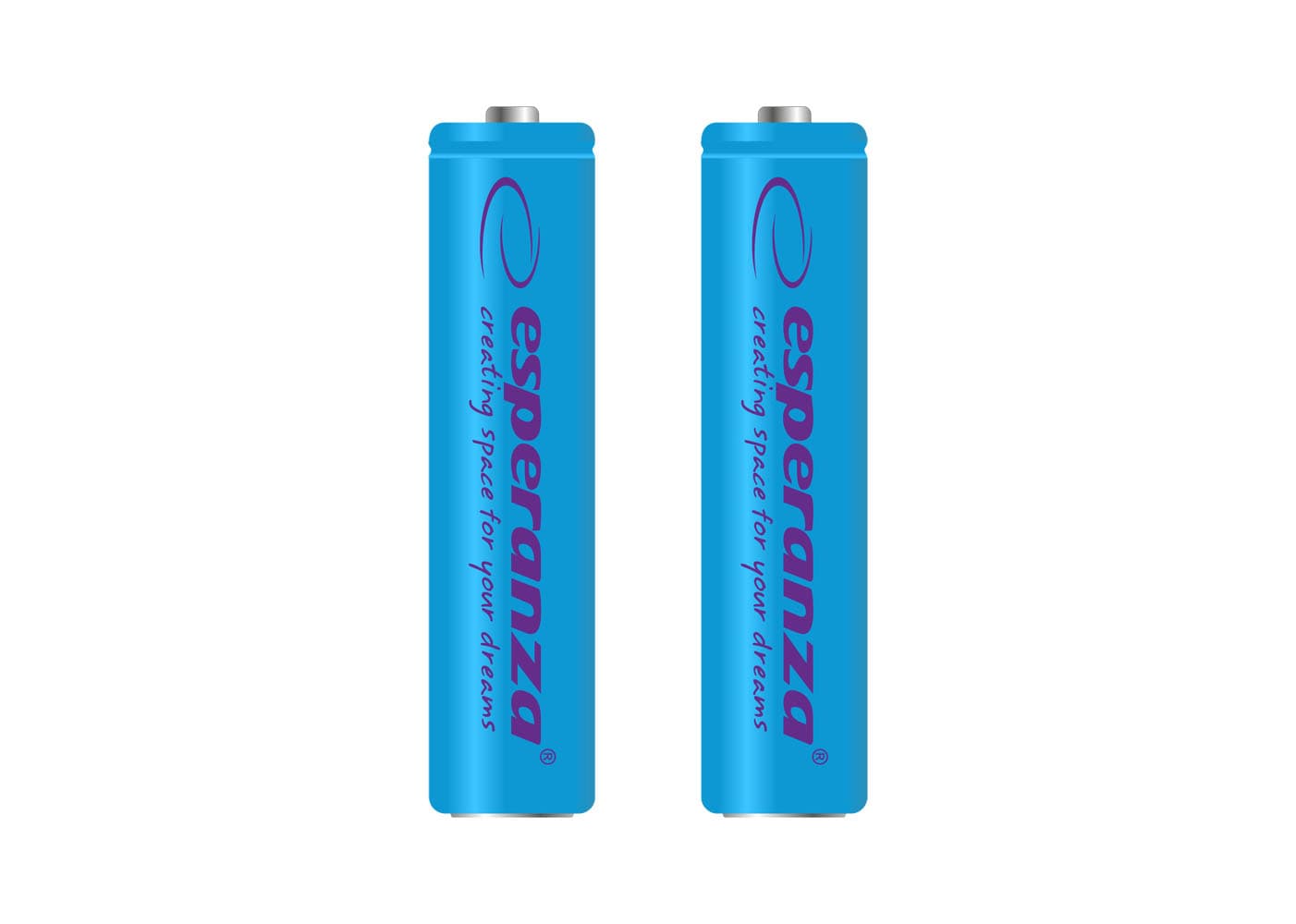 Polnilne baterije Esperanza Ni-MH AAA 1000 mAh, modre, 2 kosa