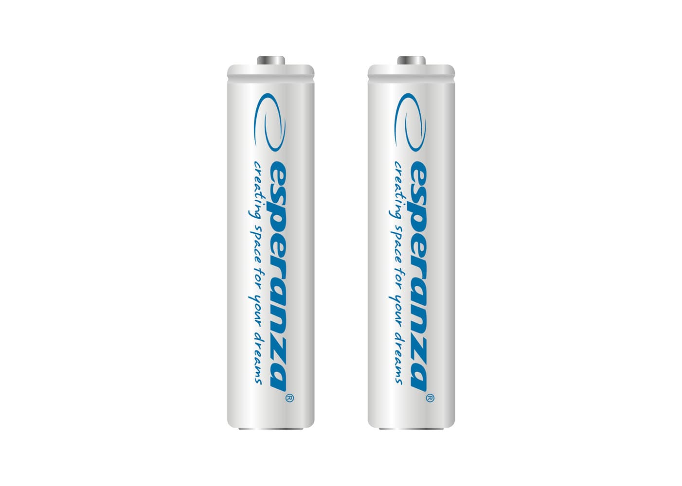 Baterije polnilne Esperanza AAA Ni-MH 1000mAh, 2 kos, bele
