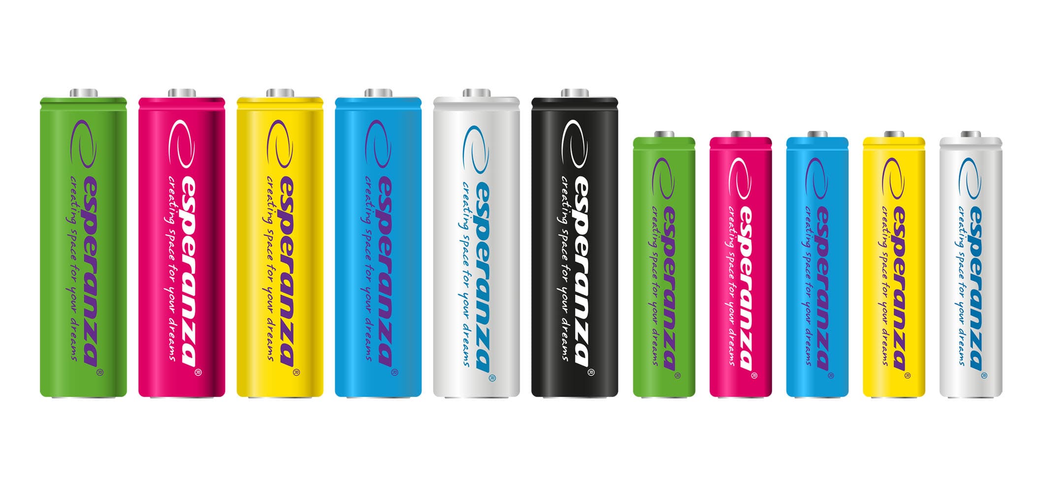 Baterije polnilne Esperanza AAA Ni-MH 1000mAh, 2 kos, bele 4