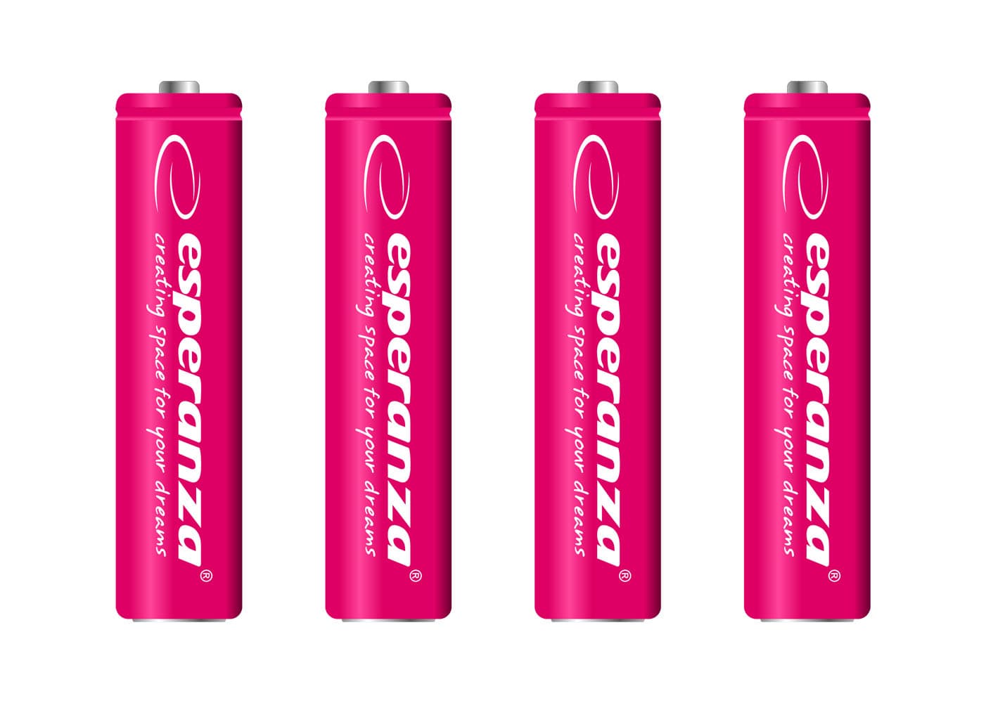 Baterije polnilne Esperanza AAA Ni-MH 1000mAh, 4 kos, rdeče