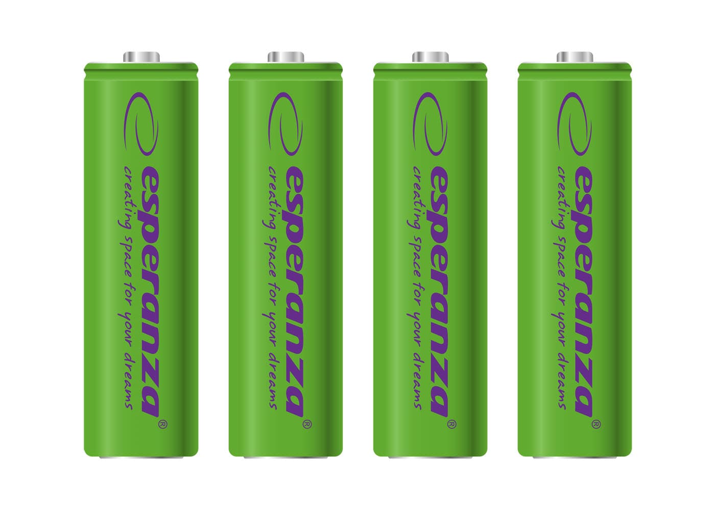 Esperanza EZA104G – Ni-MH AA akumulatorji 2000 mAh, 4 kosi, zeleni
