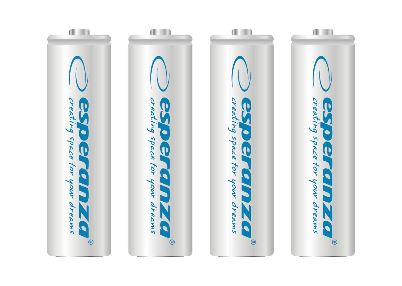 Esperanza EZA104W – Ni-MH AA akumulatorji 2000 mAh, 4 kosi, beli