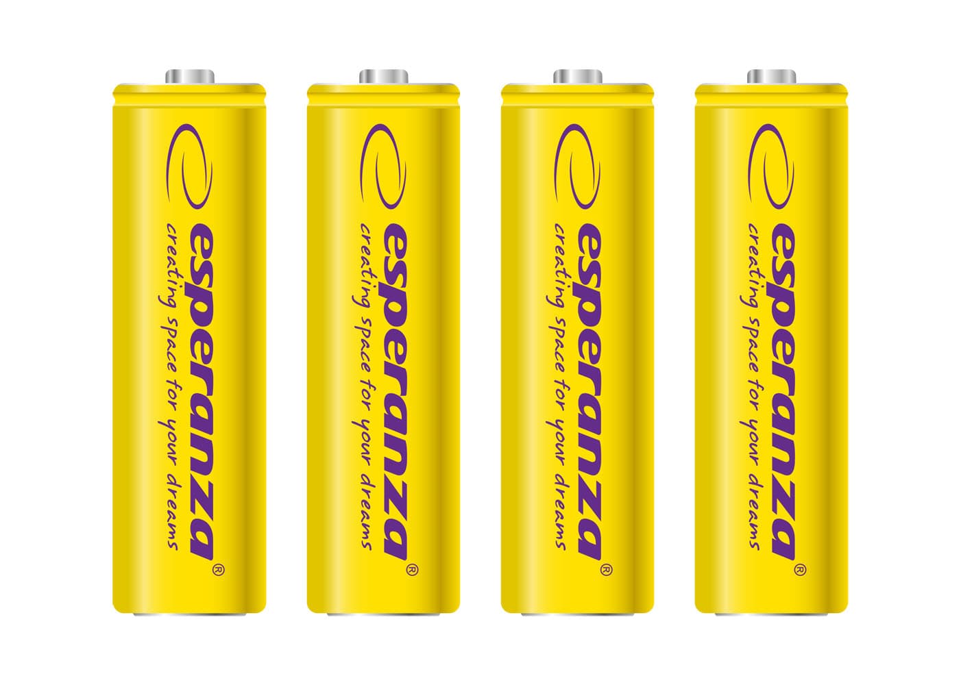 Esperanza EZA104Y polnilne baterije Ni-MH AA 2000mAh, 4 kos., rumene
