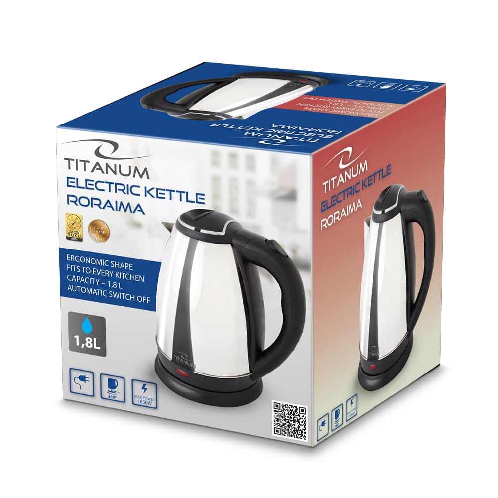 Električni kuhalnik vode Titanum RORAIMA TKK102S, 1.8 L, srebrn 4