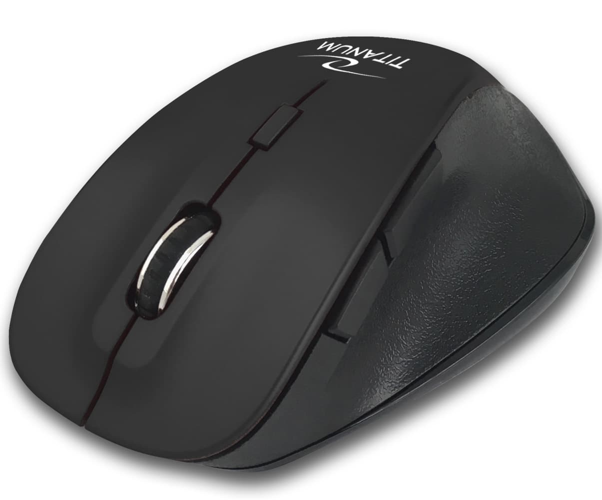 Titanum TM122K Brezžična miška, Bluetooth, 6D optična, črna