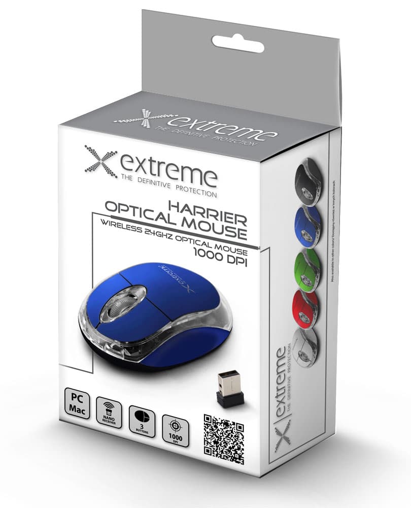 Extreme Harrier brezžična miška 2.4GHz, USB, modra 3