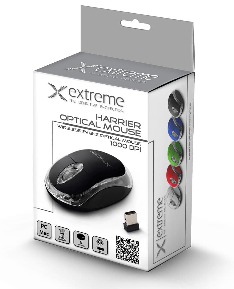 Extreme Harrier brezžična miška 2.4GHz, USB, črna 3