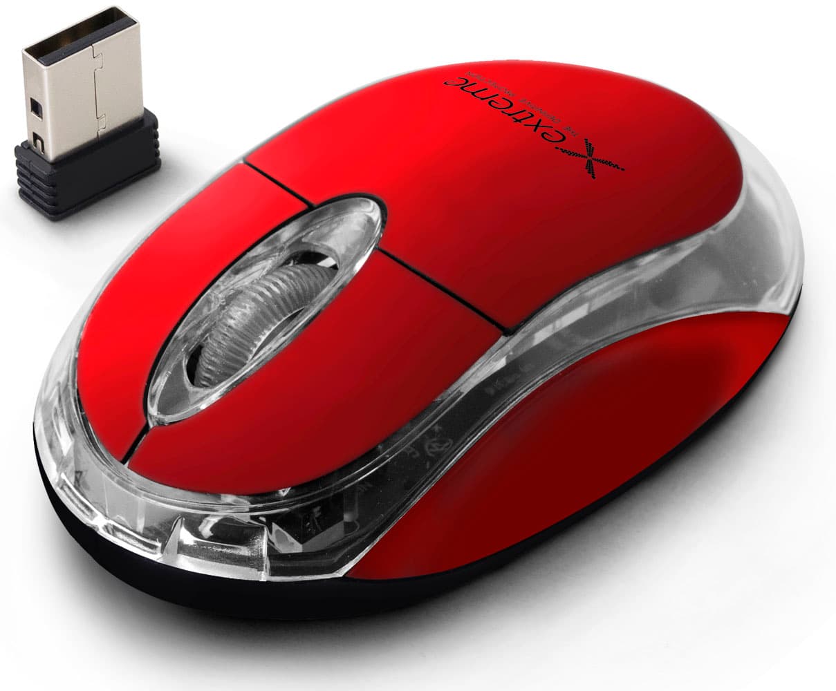 Extreme Harrier brezžična miška 2.4GHz, USB, rdeča