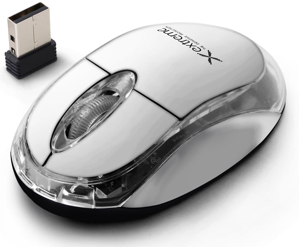 Extreme Harrier brezžična miška 2.4GHz, USB, bela