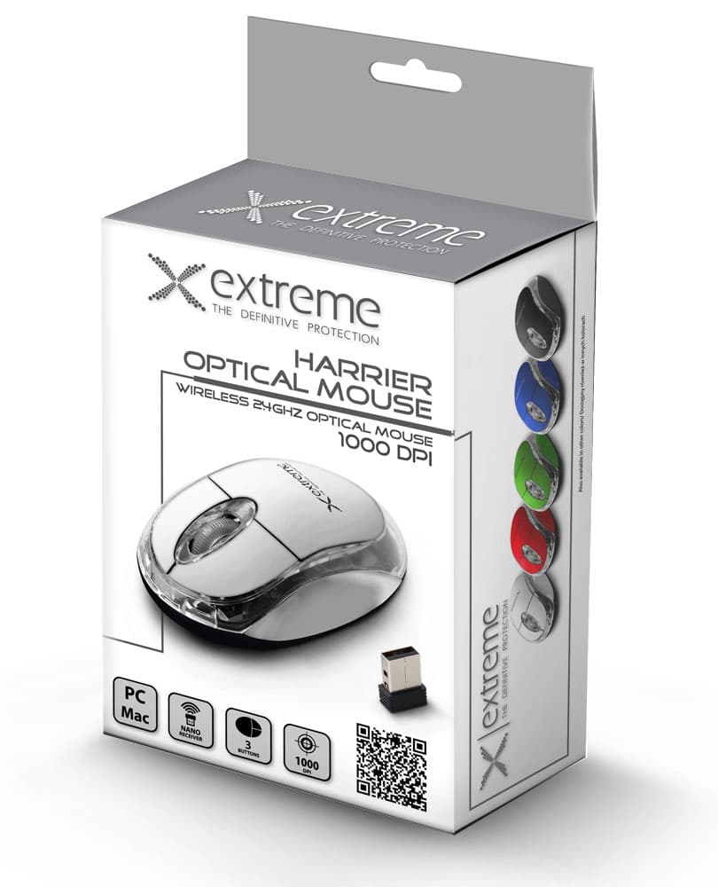 Extreme Harrier brezžična miška 2.4GHz, USB, bela 3