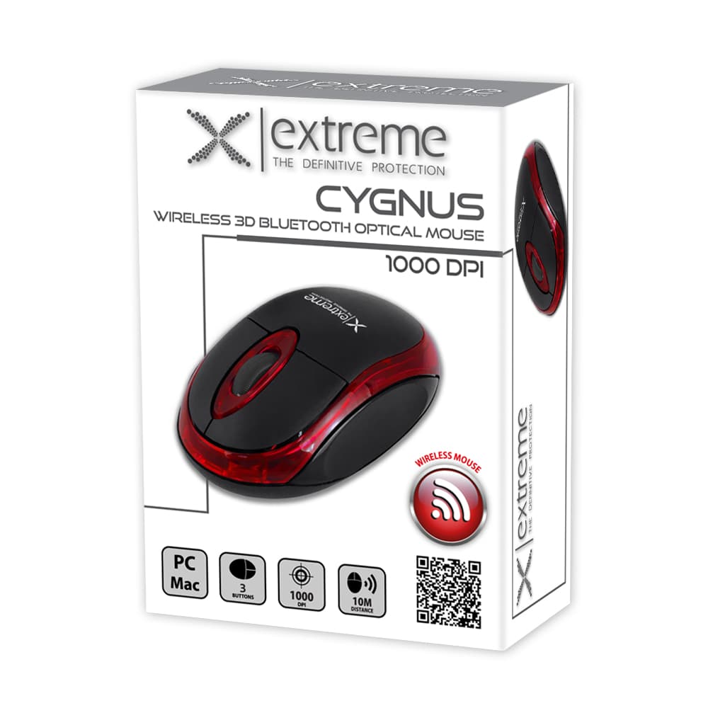 Extreme XM106R Brezžična miška, Bluetooth, 3D optična, rdeča 2
