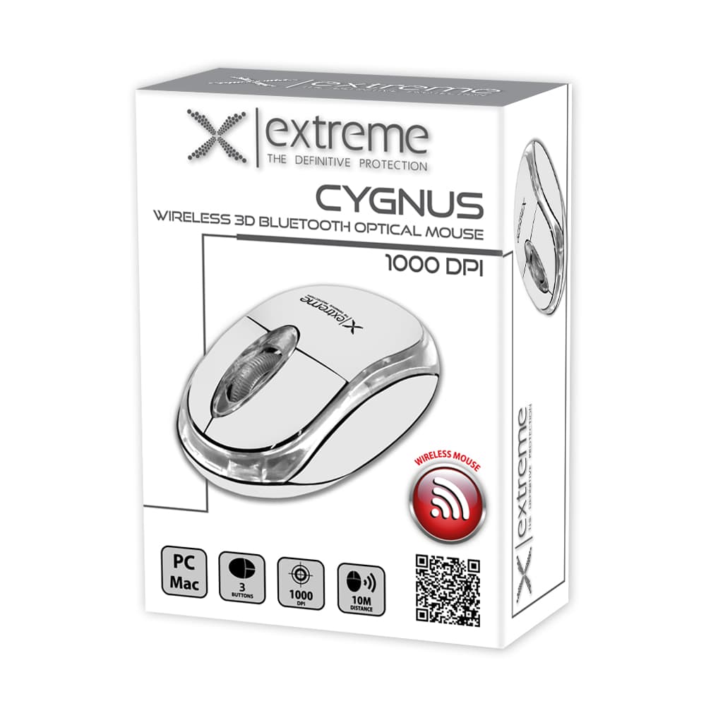 Extreme XM106W Brezžična miška, Bluetooth, 3D optična, bela 2