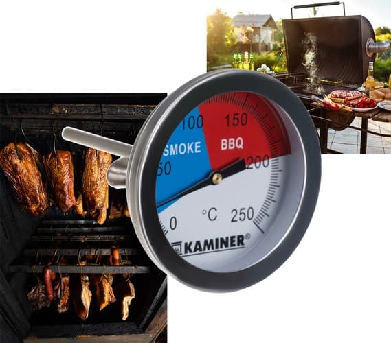 Kaminer Termometer za žar in</strong> smoker, nerjaveče jeklo 6