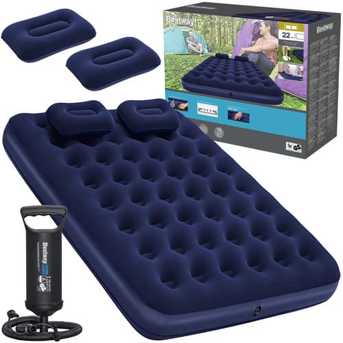 Bestway Napihljivo ležišče za 2 osebi + pumpa + blazine
