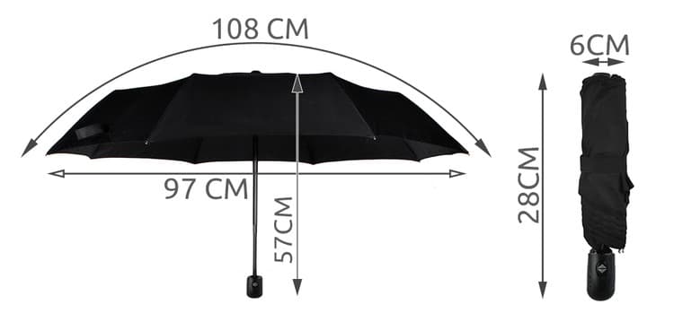 MALATEC zložljiv samodejni dežnik, 110 cm 7