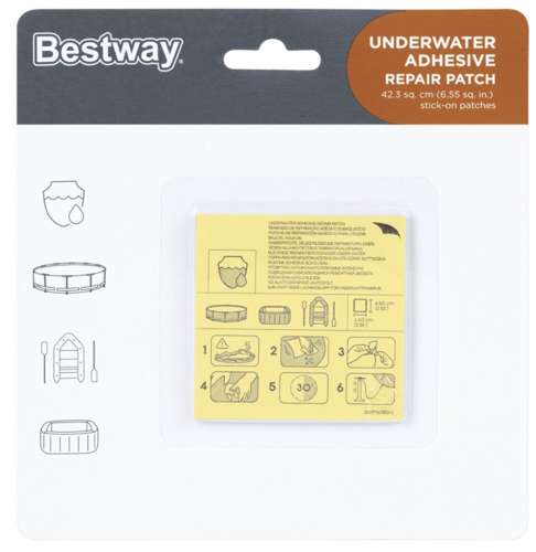 Komplet vodoodpornih zaplat za popravilo bazena BESTWAY 62091, 10 kosov
