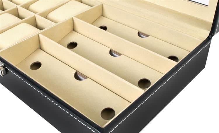 Organizator za ure in očala, črn 6