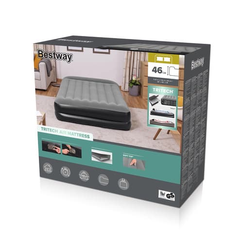 BESTWAY dvoposteljnina z vgrajeno pumpo 203x152x46cm 3