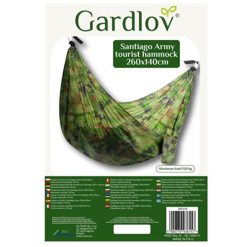 GARDLOV Santiago Army hamaka turystycznego z moskitiero, 260x140cm 7