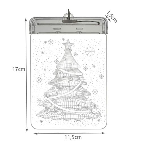 MALATEC 3D LED vitraž - Jelka, na baterije 5