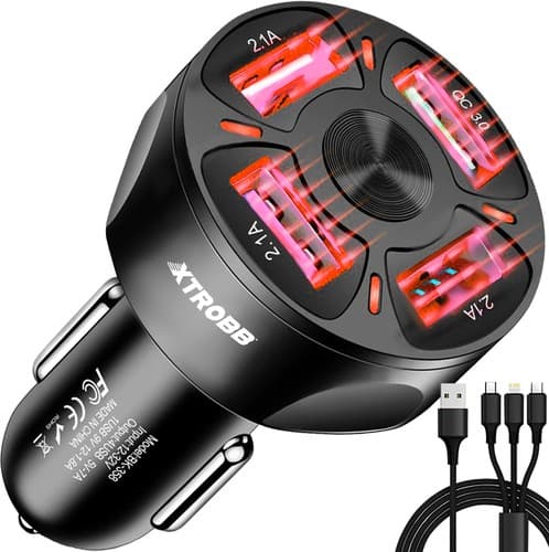 Avtomobilski polnilnik 4x USB + kabel XTROBB