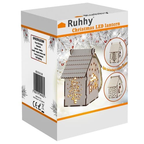 Adventni lampion Ruhhy 22163, rjav, LED 2