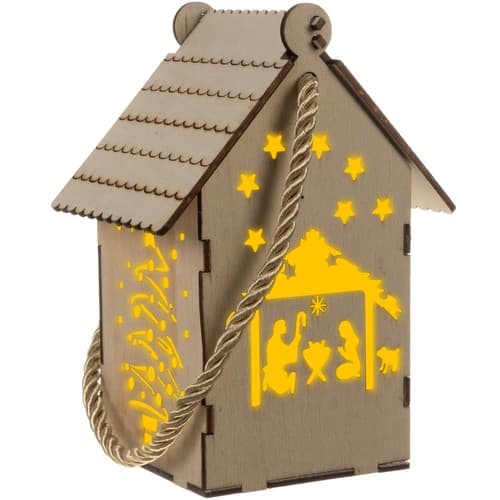 Adventni lampion Ruhhy 22163, rjav, LED