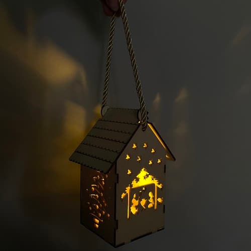 Adventni lampion Ruhhy 22163, rjav, LED 8
