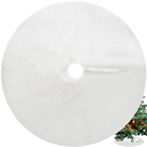 Podložka pod božično drevo Ruhhy 72 cm, belo krzno