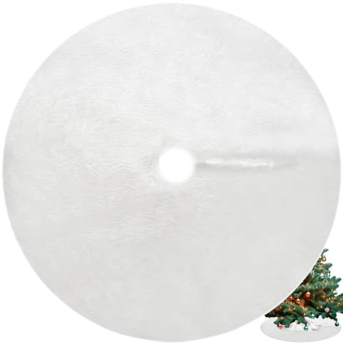 Podložka pod božično drevo Ruhhy 120 cm, belo krzno