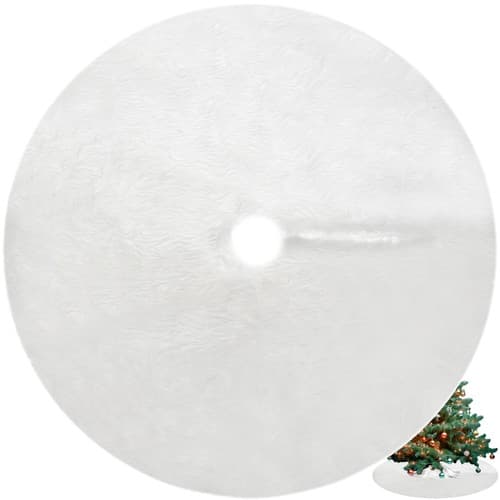 Podložka pod božično drevo Ruhhy 150 cm, belo krzno