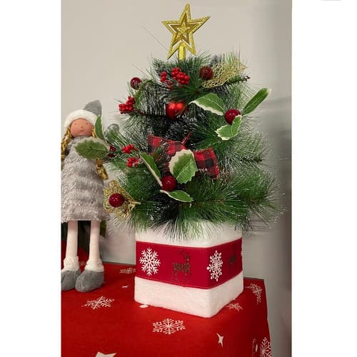 Okrašena božična jelka 45 cm RUHHY 6