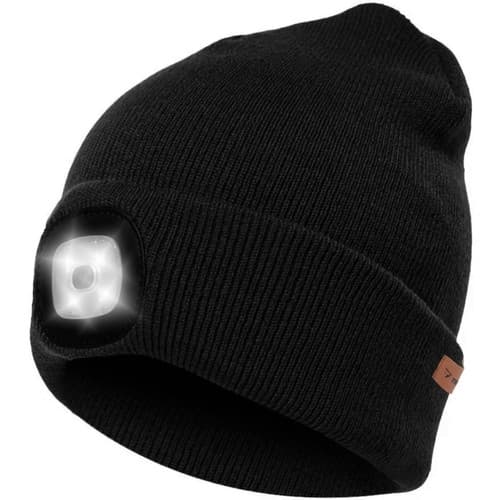 Zimska kapa s LED svetilko TRIZAND 22663, črna