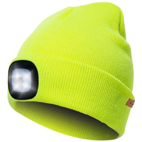 Zimska kapa s LED svetilko TRIZAND 22664, rumena 2