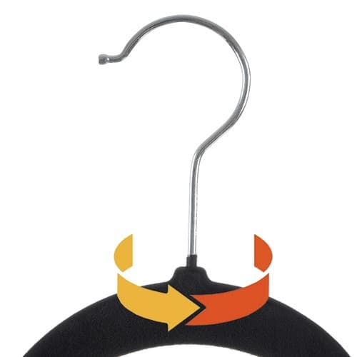 20x Welurnih obešalnikov za oblačila RUHHY 22536, črni, 45 cm 5