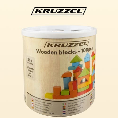 Leseni gradbeni bloki KRUZZEL 22666 (100 kosov) 2