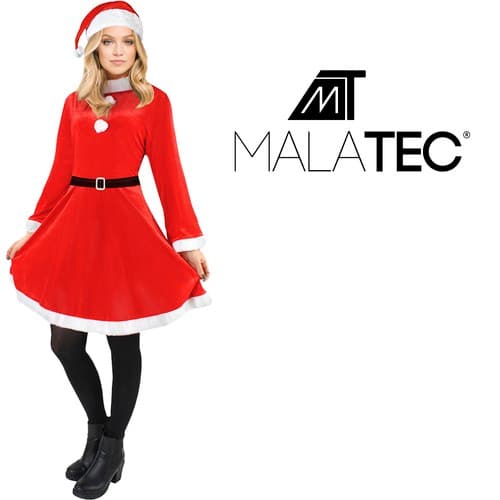 Kostum Božičkove pomočnice MALATEC 22702 - obleka, kapa, pas 2