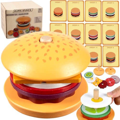 KRUZZEL Leseni burger - Sorter z naročilnicami