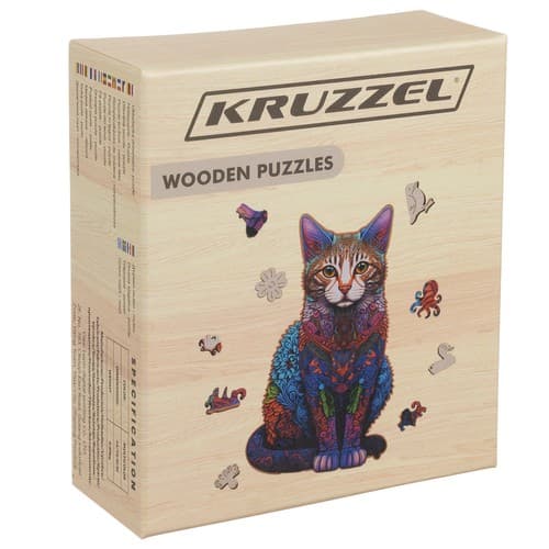 Lesena sestavljanka - puzzle 'Maček' Kruzzel 22878 4