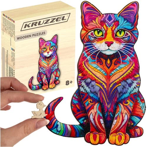 Lesena sestavljanka - puzzle 'Maček' Kruzzel 22878