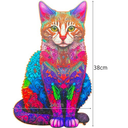 Lesena sestavljanka - puzzle 'Maček' Kruzzel 22878 3