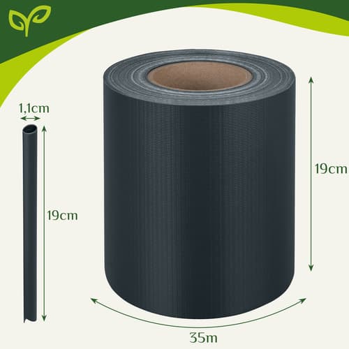 GARDLOV Ogrodna folija za panele antracit 19cm x 35m (630g/m2) 3