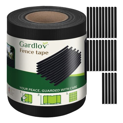 Ogrijna traka za panelne ograde 19cmx35m, črna, 450g/m² GARDLOV 2