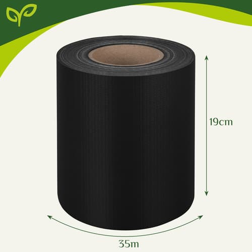 Ogrijna traka za panelne ograde 19cmx35m, črna, 450g/m² GARDLOV 3