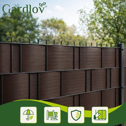 Ograjna traka za panelne ograde 19cmx35m, rjava, 450g/m² GARDLOV 4