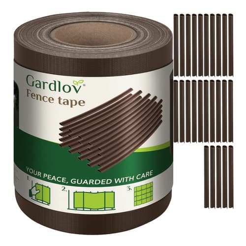 Ograjna traka za panelne ograde 19cmx35m, rjava, 450g/m² GARDLOV 2
