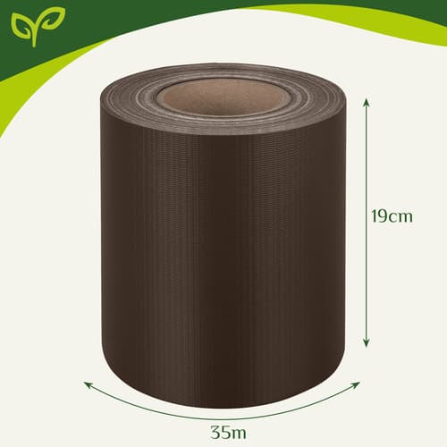 Ograjna traka za panelne ograde 19cmx35m, rjava, 450g/m² GARDLOV 3
