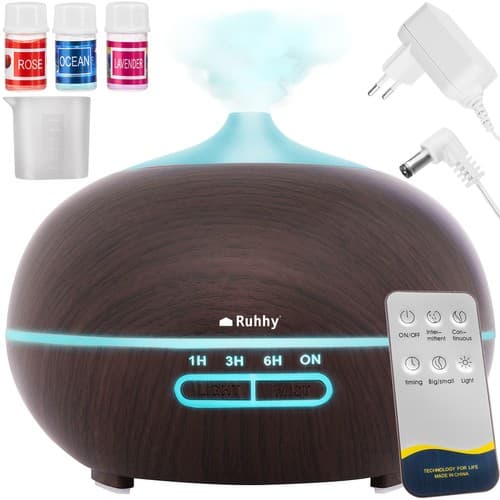 Aroma difuzor in vlažilnik zraka RUHHY 400ml z LED lučko in daljinskim upravljalnikom 2
