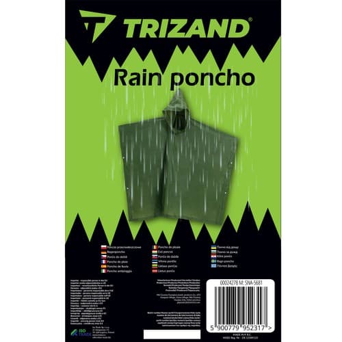 Zelena dežna pončo jakna TRIZAND 2